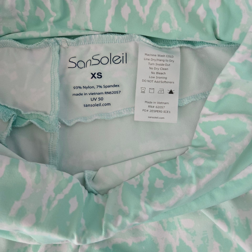 San Solei Capris Leggings Tropical Print Size XS - Picture 8 of 11